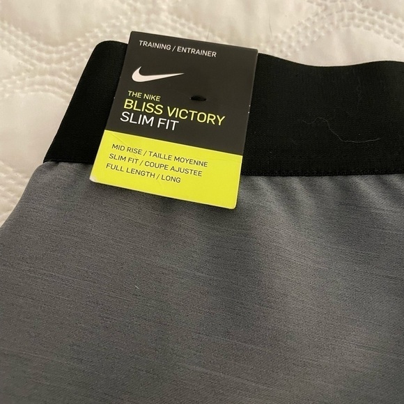 NWT NIKE Sz S Bliss Victory Slim Training Pilates Pants gray - Picture 7 of 9